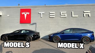 Tesla Model X Plaid VS Model S Plaid Test Drive [upl. by Ahsienad]