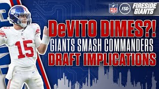 DeVito Dimes  Giants Smash Commanders  Draft Implications [upl. by Donica]