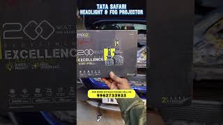 Tata Safari Headlight amp Fog Projector Upgraded  Car LED Lights  Fog Projectors  Car Sense [upl. by Dnalyag]