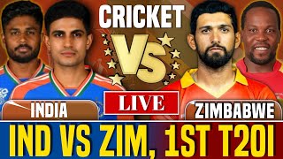 🛑Live India vs Zimbabwe Live Score amp Commentary  Ind vs Zim 1st T20I Match Live Score amp Commentary [upl. by Grane]