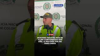 Montería registra más de 10000 comparendos este año la mayoría por no usar casco [upl. by Aroved]