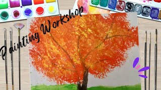 DIY Texture Painting  Water Coloring Painting  How to Make a Beautiful Painting [upl. by Stanislas]