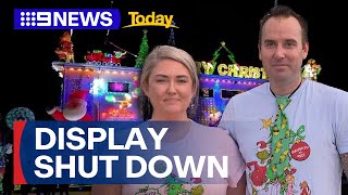 Christmas grinches shut down Brisbanes most famous Christmas light display  9 News Australia [upl. by Norahc]