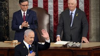 Netanyahu al Congresso Usa quotGuerra a Hamas fino alla vittoria totalequot [upl. by Gorges]