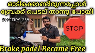 MGTIPS 258എന്തുകൊണ്ട് ബ്രേക്ക് പെടല് താന്നു പോയി  Brake pedal getting sponge No Brake fluid [upl. by Synn]