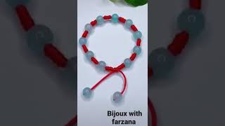 how to make a Easy Beaded Bracelet Tutorials  friendship bracelet sliding Knot Shorts [upl. by Hsara673]