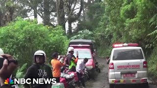 At least 11 dead after volcano erupts in Indonesia [upl. by Lehcem751]