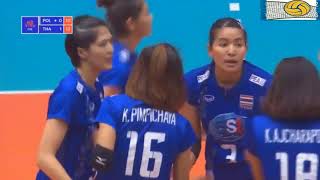 Thailandไทย vs Polandโปแลนด์ — 2018 Volleyball Nations League  Full Highlights  Womens [upl. by Godard]