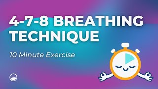 4 7 8 Breathing Exercise  10 Minutes  Technique With Counter Timer  DBT Paced Breathing [upl. by Harneen799]