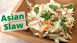 Crunchy Ramen Noodle Asian Slaw  Slaw Side Dish [upl. by Hnaht400]