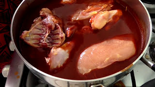 ¿COMO HACER POLLO EN ADOBADO NAVIDEÑOPOLLO AL HORNOCOCINA TRADICIONAL MEXICANA [upl. by Kettie]