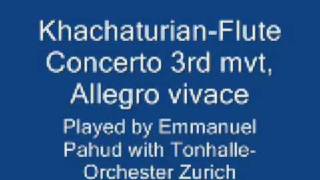 KhachaturianFlute Concerto 3rd mvt Allegro vivace pahud [upl. by Annabal131]