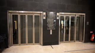 TOUR of the 2013 KONE MonoSpace MRLtraction elevators  Galleria Boulevard Kristianstad Sweden [upl. by Wenoa]