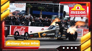 Brittany Force returns to the winners circle in a special weekend for John Force Racing [upl. by Ennayar]