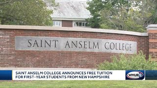 Saint Anselm College announces free tuition for firstyear students from New Hampshire [upl. by Ellevehs224]