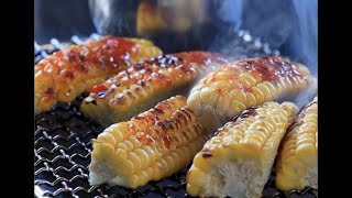 Hibachi Grill Recpies KoreanGlazed Grilled Corn [upl. by Leeanne27]