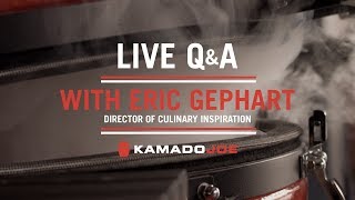 Kamado Joes Director of Culinary Inspiration Eric Gephart  Live QampA at ATBBQcom Headquarters [upl. by Venezia]