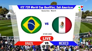 Brazil vs Mexico Match  ICC Mens T20 World Cup Qualifier Sub Americas Regional Live [upl. by Notreb]