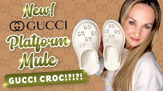 Gucci perforated GG Platform mules  Gucci CROC Luxury Unboxing [upl. by Cecilio]