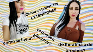 CÓMO PONERSE EXTENSIONES DE CABELLOEXTENSIONES DE BROCHE CORTINAMelinaMakeup [upl. by Bubalo143]