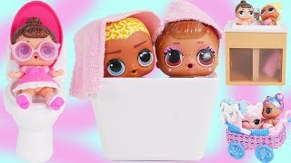 LOL Surprise Dolls Open New Fancy Custom Bathroom Furniture  Diaries Episode [upl. by Shelba]