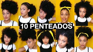 10 PENTEADOS PARA CABELO CRESPOampCACHEADO CURTO 💛 [upl. by Jonny]