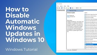 How to Disable Windows Automatic Updates in Windows 10 Permanently 2024 [upl. by Liborio]