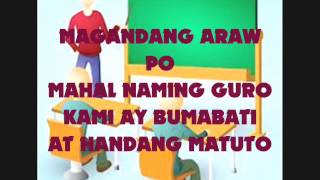 K12 GRADE 4 SONG  MAGANDANG ARAW PO BY ERWIN P MAGISTRADO [upl. by Frantz784]