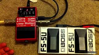 BOSS RC3 Using Foot Switches [upl. by Yunfei]