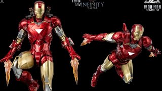 New iron man mark 6 dlx threezero action figure Marvel The Infinity Saga revealed preorder info [upl. by Ludie]