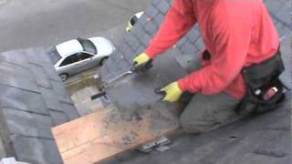 Cutting Slate with Stake amp Hammer [upl. by Sigismond649]