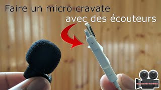 Comment faire un micro cravate avec un écouteur Comment faire des vidéos ep2 [upl. by Adneram]