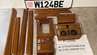 Mercedes W124 zebrano wood bois holz mittelkonsole [upl. by Ylas809]