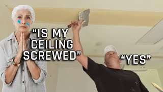 How to Repair Hollow Joints in Drywall Ceiling Like New [upl. by Grekin]