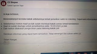 Penarikan dana gagal bagaimana cara melakukan penarikan jika akun kita dibatasi shopee [upl. by Ellenoj]