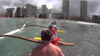 Outrigger Canoe Ride Waikiki with Big Wave Dave Surf Co [upl. by Ppik225]