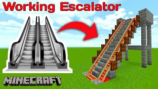 How to Make Working Escalator in Minecraft  Easy   Working Escalator Build [upl. by Marlow560]