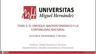 TEMA 05 LEC 08 PIB nominal y PIB real [upl. by Ritch]