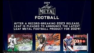 051224  eBay  9 PM CDT  2024 Leaf Metal Football Hobby Full Case Player Break [upl. by Iroj]