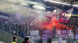 MSV Duisburg  VFL Osnabrück 12 Pyro 28012023 Ultras Violet Crew Support [upl. by Analle]