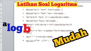 Pembahasan Soal Logaritma [upl. by Htrap683]