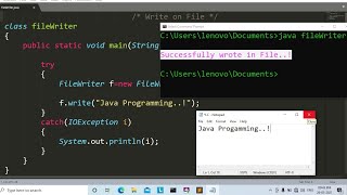 java program to write into a file  Learn Coding [upl. by Ladew]