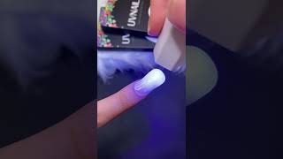 Pink White Gradient  Gel Nail Stickers nailtutorial nailart asmr [upl. by Spaulding160]