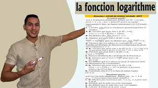 fonction logarithme 2bac exercices national 2019  la position relative  les branches infinies [upl. by Tannen]