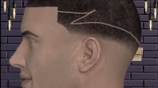 Barber Chop Mid Fade Tutorial [upl. by Lartnom712]