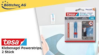 Klebenagel Tesa Powerstrips für Leinwand Tapete Putz verstellbar 2 Stück [upl. by Siramaj]