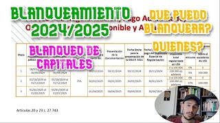 Como funciona BLANQUEO de Capitales blanqueamiento 20242025 Argentina Que puedo blanquear [upl. by Pilif]