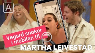 Vegard Harm snoker i mobilen til Martha Leivestad [upl. by Nonnahsal]