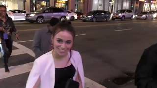 Sky Katz with Navia Robinson talks about her rapping outside the Dumbo Premiere at Dolby Theatre in [upl. by Novahs]