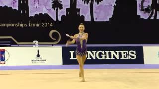 Melitina Staniouta BLR  Clubs Final  2014 World Rhythmic Gymnastics Championships [upl. by Lleneg]